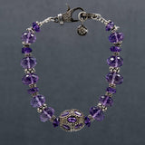 Cleo Amethyst & Sterling Silver Bead Bracelet