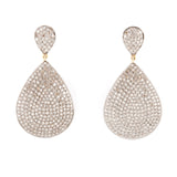 Francesca Sterling Silver & Pave Diamond Tear Drop Earrings