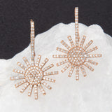 Stella 14k Rose Gold & Pave Diamond Starburst Earrings