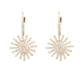 Stella 14k Rose Gold & Pave Diamond Starburst Earrings