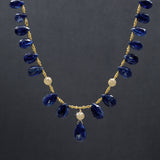 Erika Faceted Deep Blue Kyanite & 14k Gold Necklace