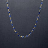 Daphne Faceted Deep Blue Kyanite Roundelles & 14k Gold Necklace