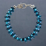Kerri Blue Topaz & Mother Of Pearl Hamsa Bracelet