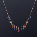 Jewel Multi Stone Briolette Necklace