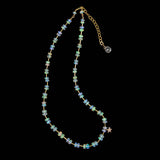 Danielle Opal & 14k Rose Gold Pave Diamond Star Necklace