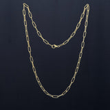 Amber Long Gold Link Chain