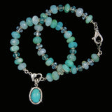 Mira Peruvian Opal, Blue Topaz & Turquoise Charm
