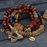 Sorrel Citrine, Red Jasper & Brass Necklace / Bracelet