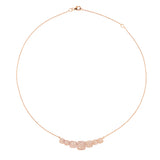 Audrey 14k Rose Gold & Pave Diamond Round Squares Necklace