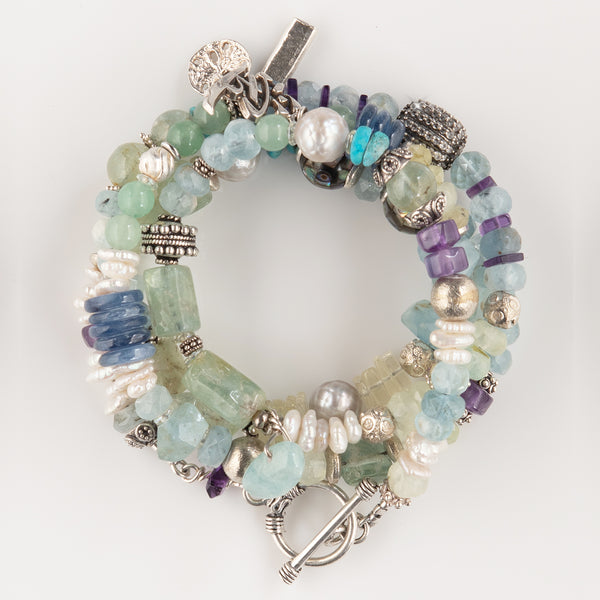 Marina Aquamarine, Pearl & Multi Stone Necklace / Bracelet