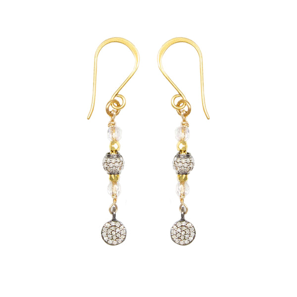 Alexia Diamond Disc & Vermeil Earrings