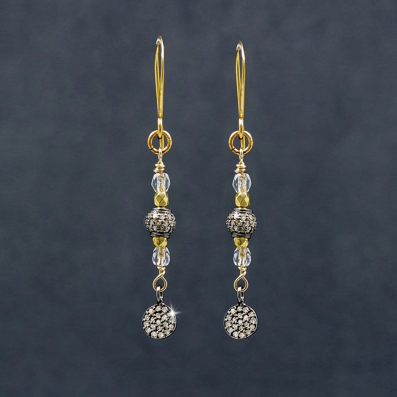 Alexia Diamond Disc & Vermeil Earrings