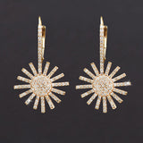 Stella 14k Rose Gold & Pave Diamond Starburst Earrings