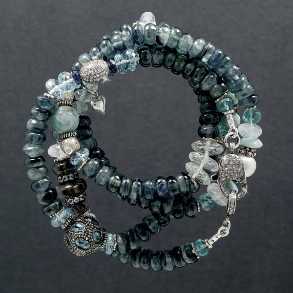 Bhakti Green Kyanite & Moonstone Multi Stone Necklace / Bracelet