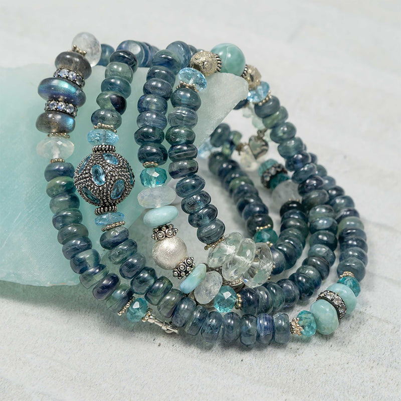 Bhakti Green Kyanite & Moonstone Multi Stone Necklace / Bracelet