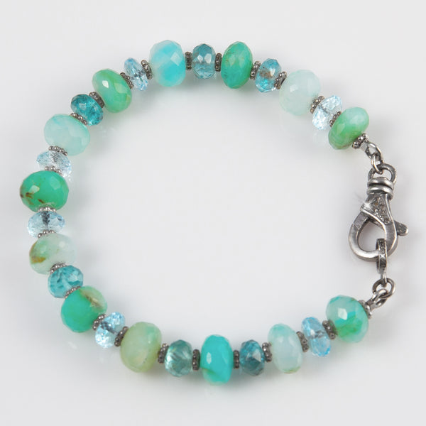 Elena Peruvian Opal & Blue Topaz Bracelet