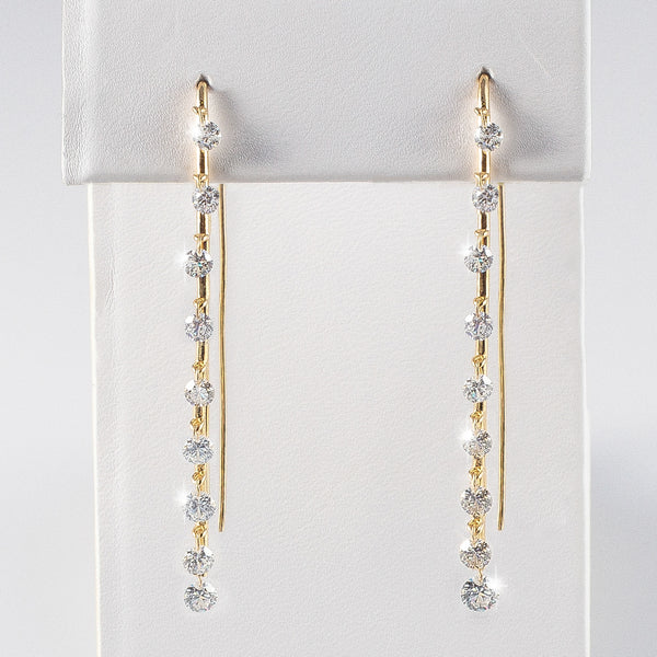 Jasmine Dangling Diamond & 14k Gold Earrings