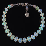 Andria Opal & Sterling Silver Pave Diamond Bracelets