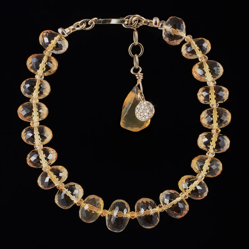 Autumn African Citrine & Opal Bracelet