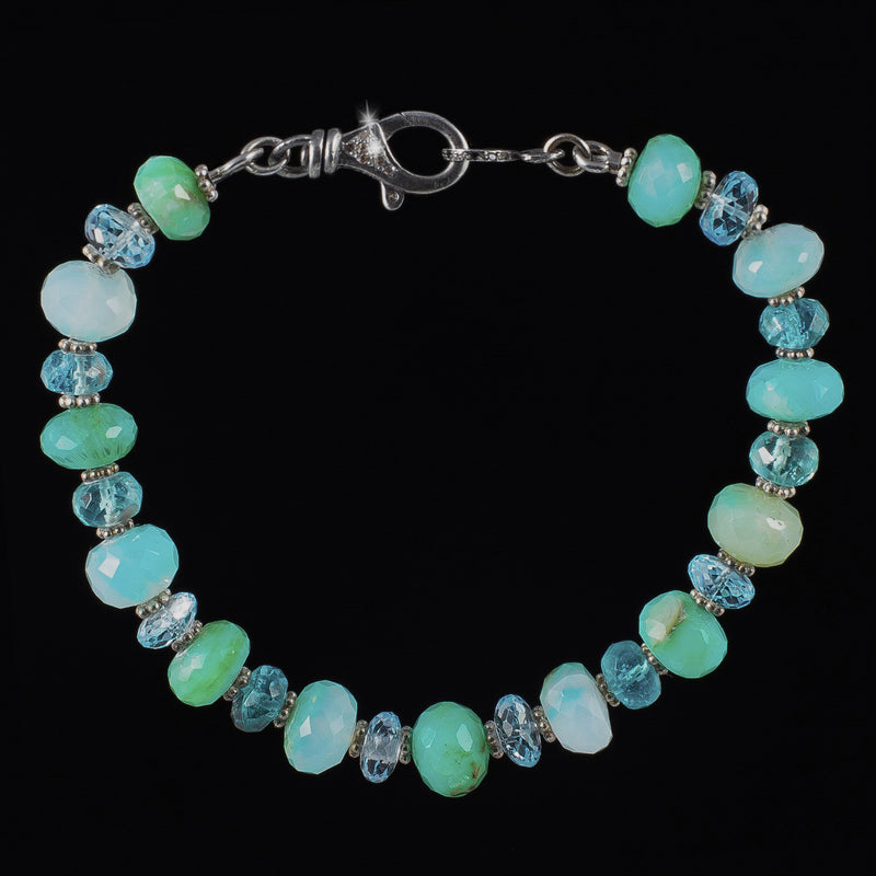 Elena Peruvian Opal & Blue Topaz Bracelet