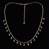 Belle Champagne Diamond Briolette & 14k Gold Necklace