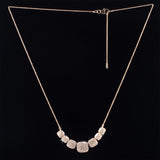 Audrey 14k Rose Gold & Pave Diamond Round Squares Necklace