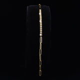 Chantelle 14k Gold & Diamond Paperclip Chain Bracelet