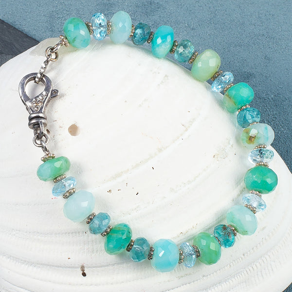 Elena Peruvian Opal & Blue Topaz Bracelet