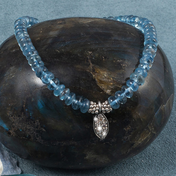 Lily Aquamarine & Diamond Charm Bracelet