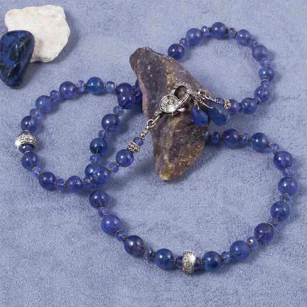 Violet Pave Diamond & Tanzanite Necklace / Bracelet