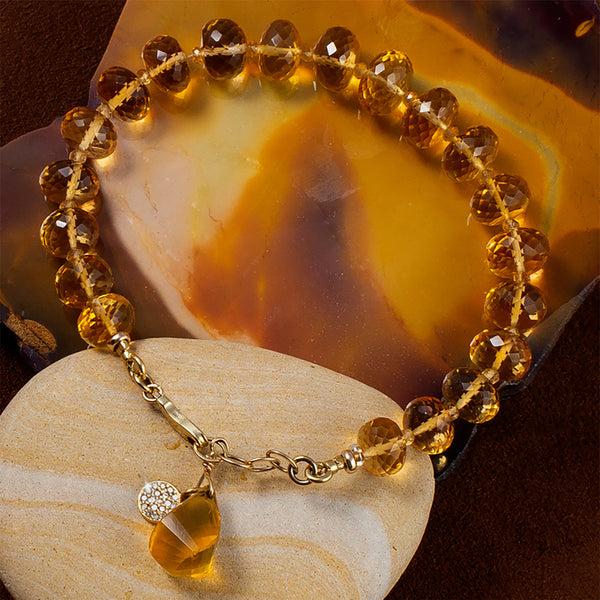 Autumn African Citrine & Opal Bracelet