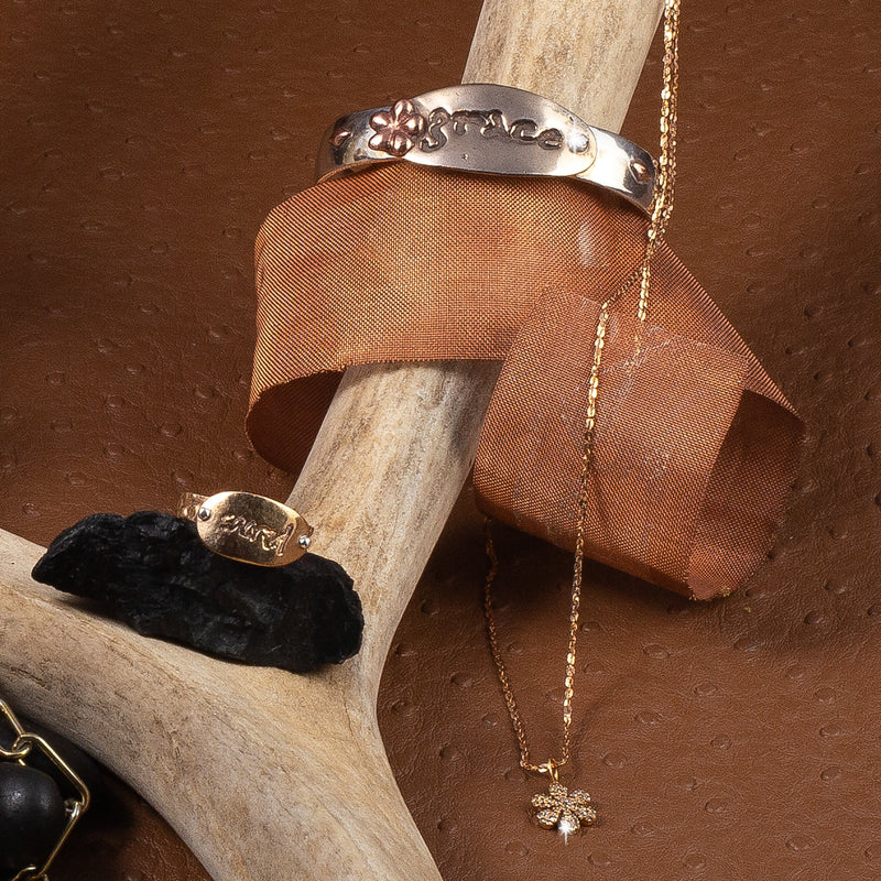 Rosemary Sterling Silver & Bronze Sacred Ring