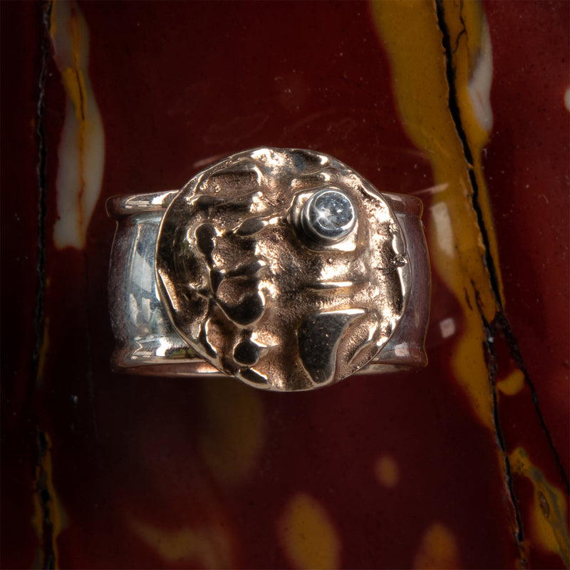 Sophie Sterling Silver, Bronze & Diamond Ring