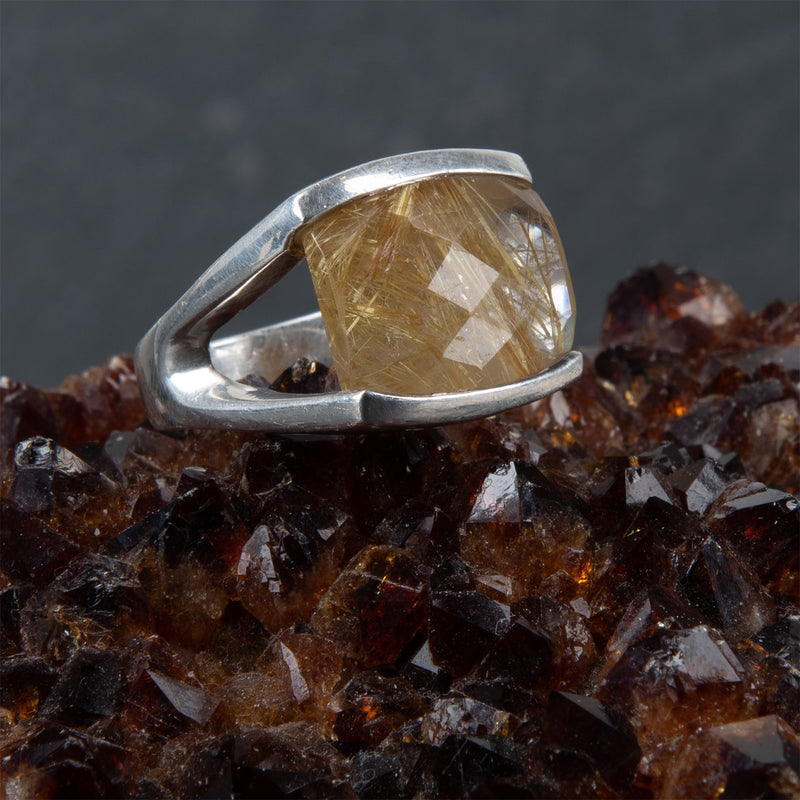 Cameron Rutilated Quartz & Sterling Silver Ring