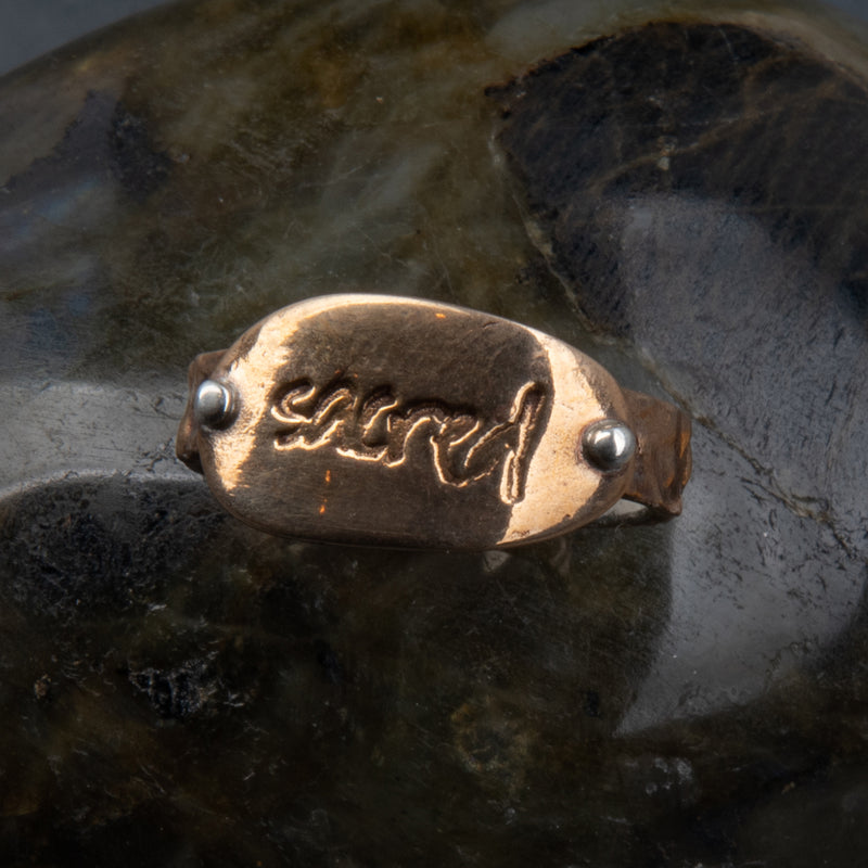 Rosemary Sterling Silver & Bronze Sacred Ring