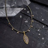 Raquel Champagne Diamond, 18K Gold Pendant & Pyrite Necklace