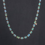 Danielle Opal & 14k Rose Gold Pave Diamond Star Necklace