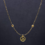 Harmony Hand Cast Vermeil Peace Pyrite Necklace