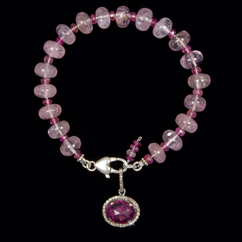 Chelsea Morganite & Pink Tourmaline Charm Bracelet