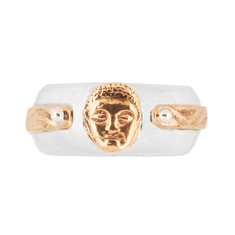 Priya Sterling Silver & Bronze Buddha Ring