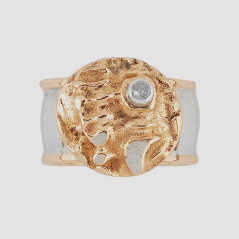 Sophie Sterling Silver, Bronze & Diamond Ring