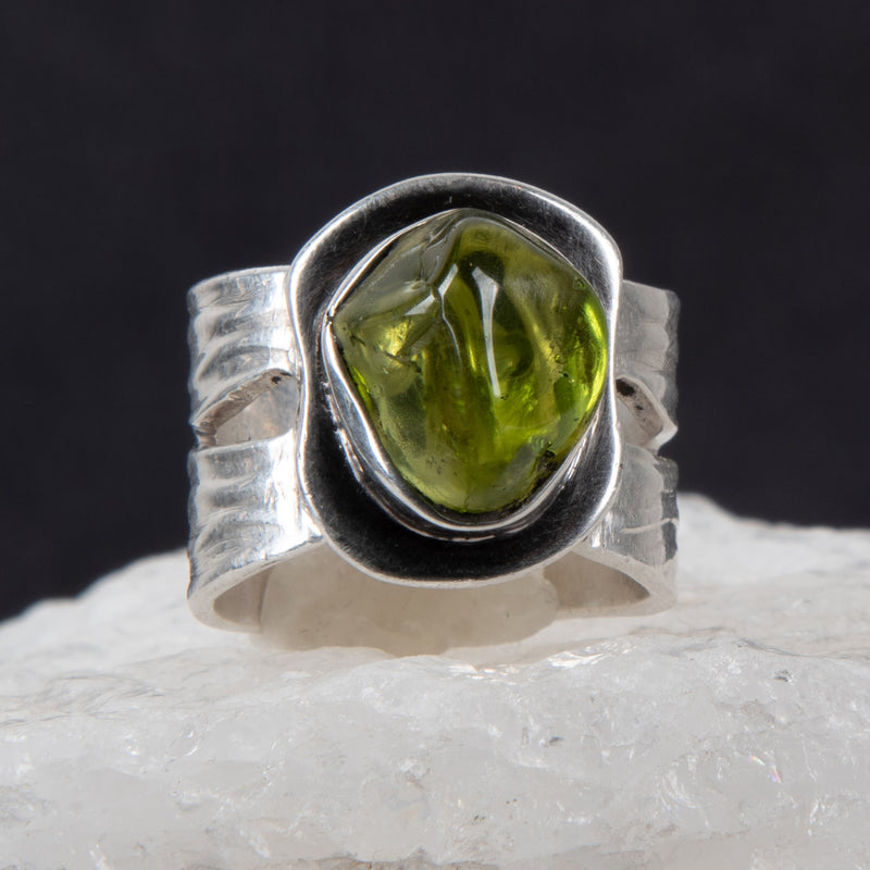 Valerie Peridot & Fine Silver Ring