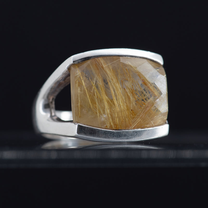 Cameron Rutilated Quartz & Sterling Silver Ring