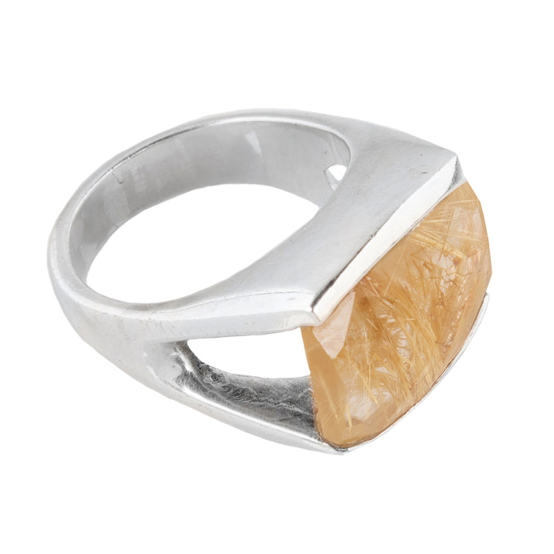 Cameron Rutilated Quartz & Sterling Silver Ring