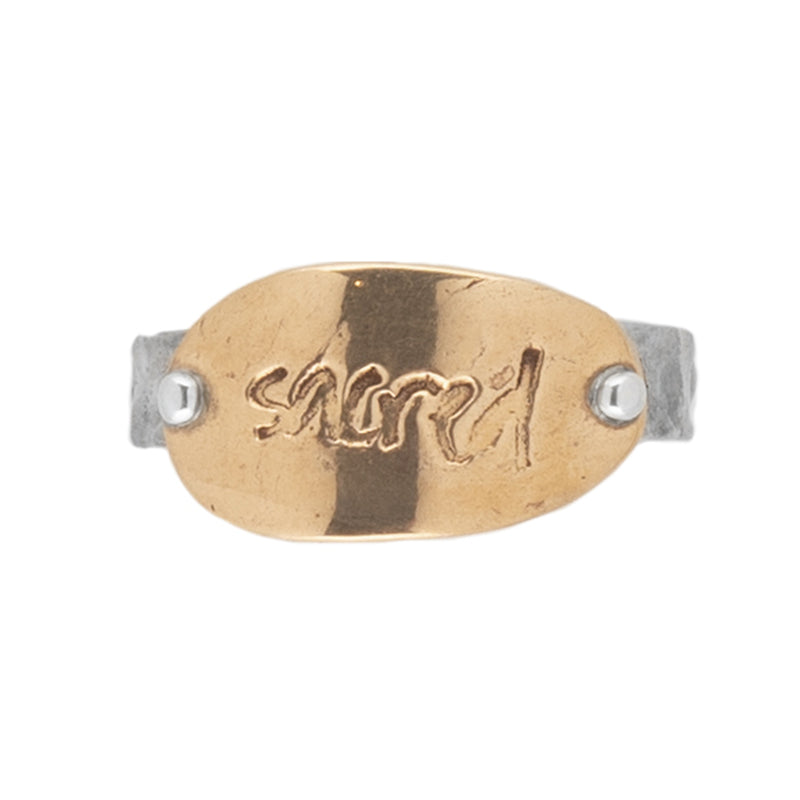 Rosemary Sterling Silver & Bronze Sacred Ring