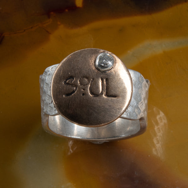 Madison Fine Silver, Bronze & Diamond Ring