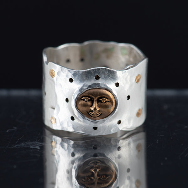 Luna Sterling Silver and Bronze Ring