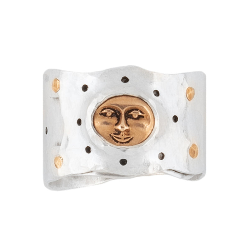 Luna Sterling Silver and Bronze Ring