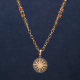 Laura Rose Gold Starburst & Smoky Quartz Necklace