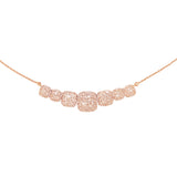 Audrey 14k Rose Gold & Pave Diamond Round Squares Necklace